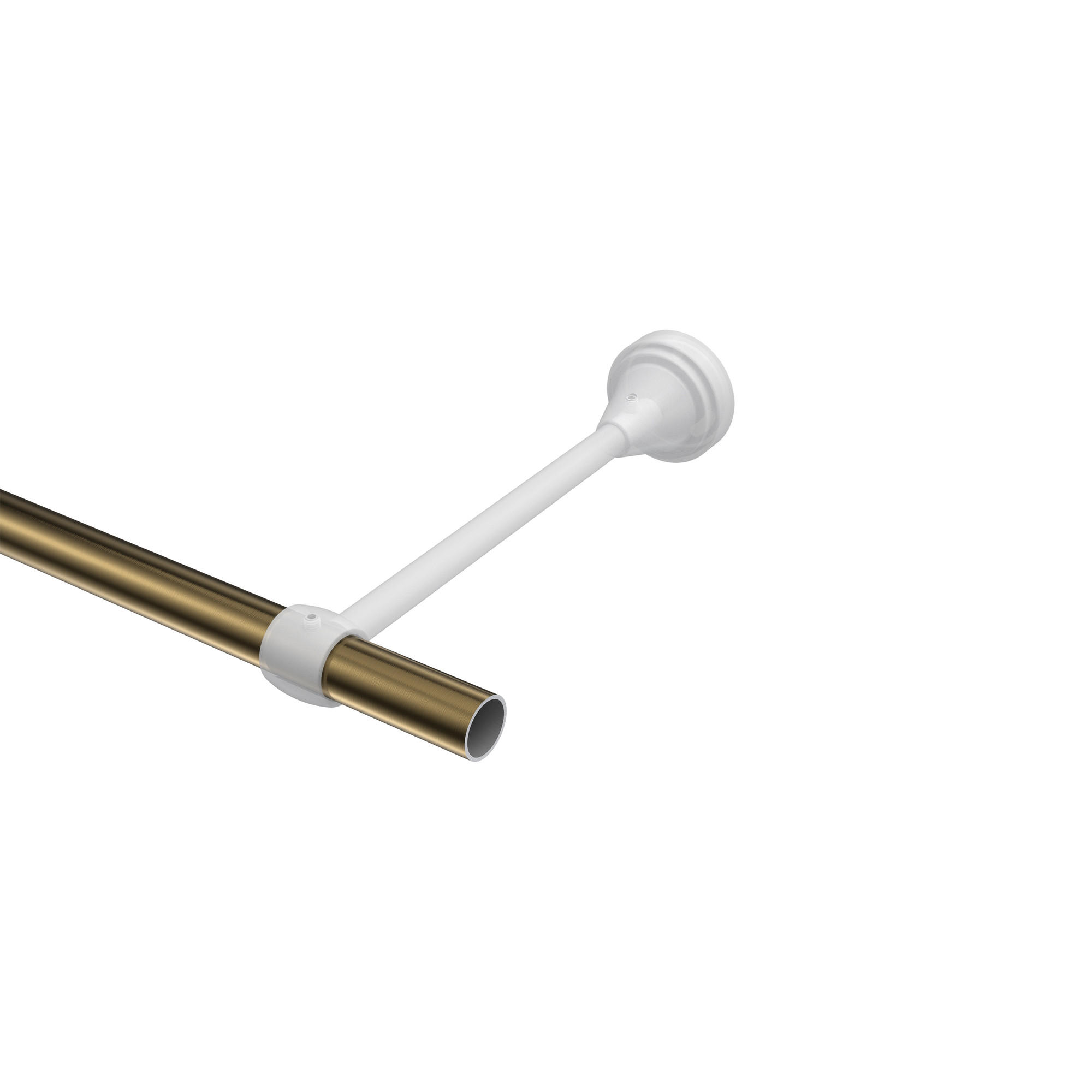 GARDINENSTANGE Primus Paolo 200 cm, 1-läufig (ohne Ringe), 16 mm Ø Messing Antik - Messingfarben/Bronzefarben, Metall (200cm) - INTERDECO