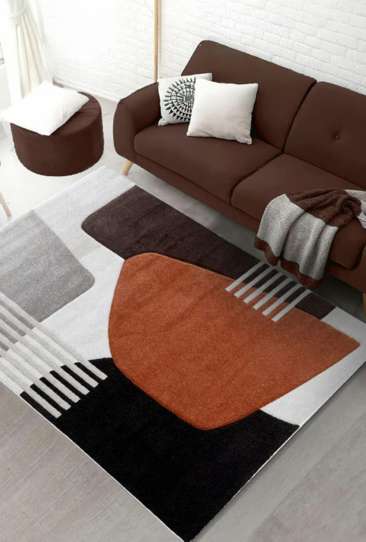TEPPICH modern Flachgewebe IOWA Orange 120 x 170 cm - Orange, Textil (120/170cm) - Novatrend