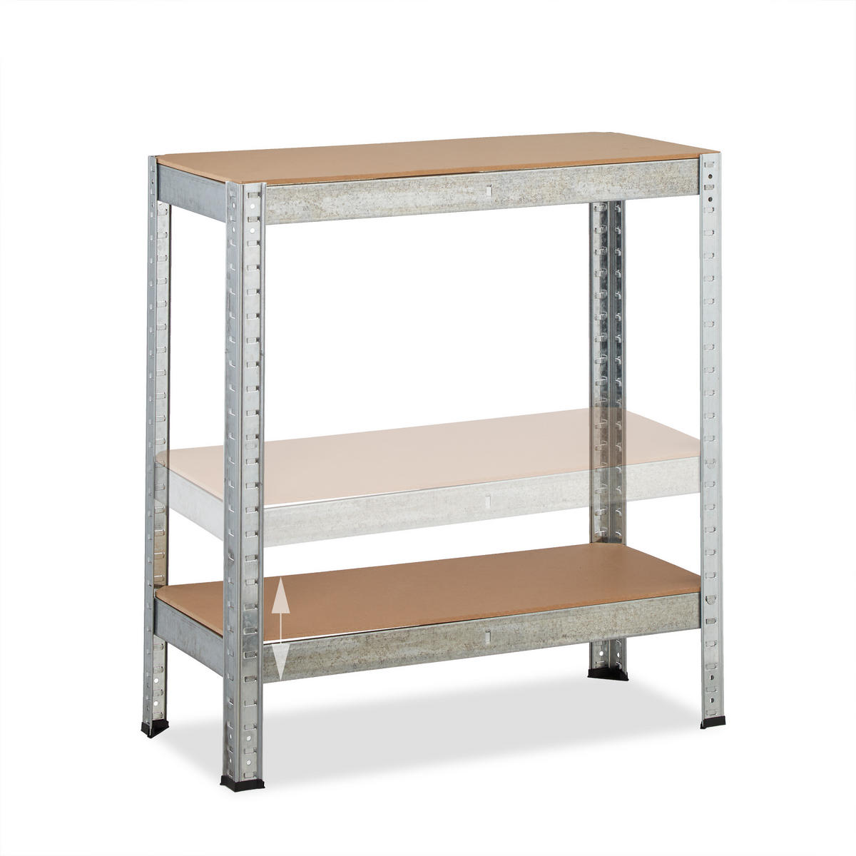 SCHWERLASTREGAL - Multicolor, Holzwerkstoff/Kunststoff (70/150/30cm) - Relaxdays