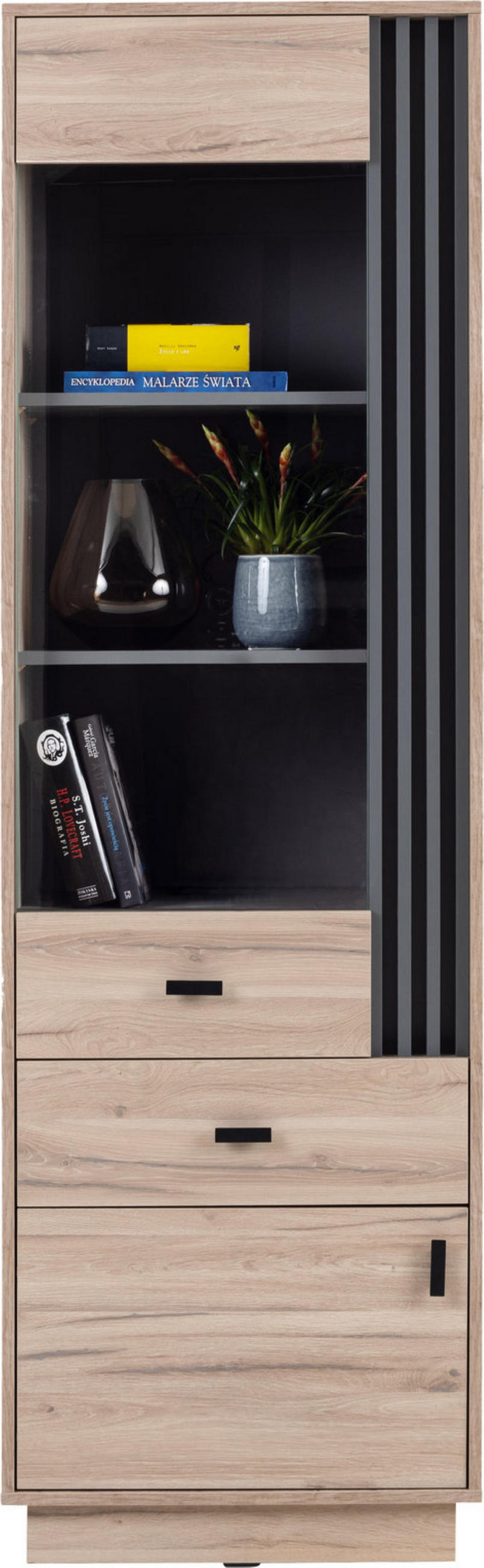 BÜCHERREGALE PUNTO 60 / 195 / 40 cm Eichefarben - Eichefarben, Holzwerkstoff (60/195/40cm) - MASSENO