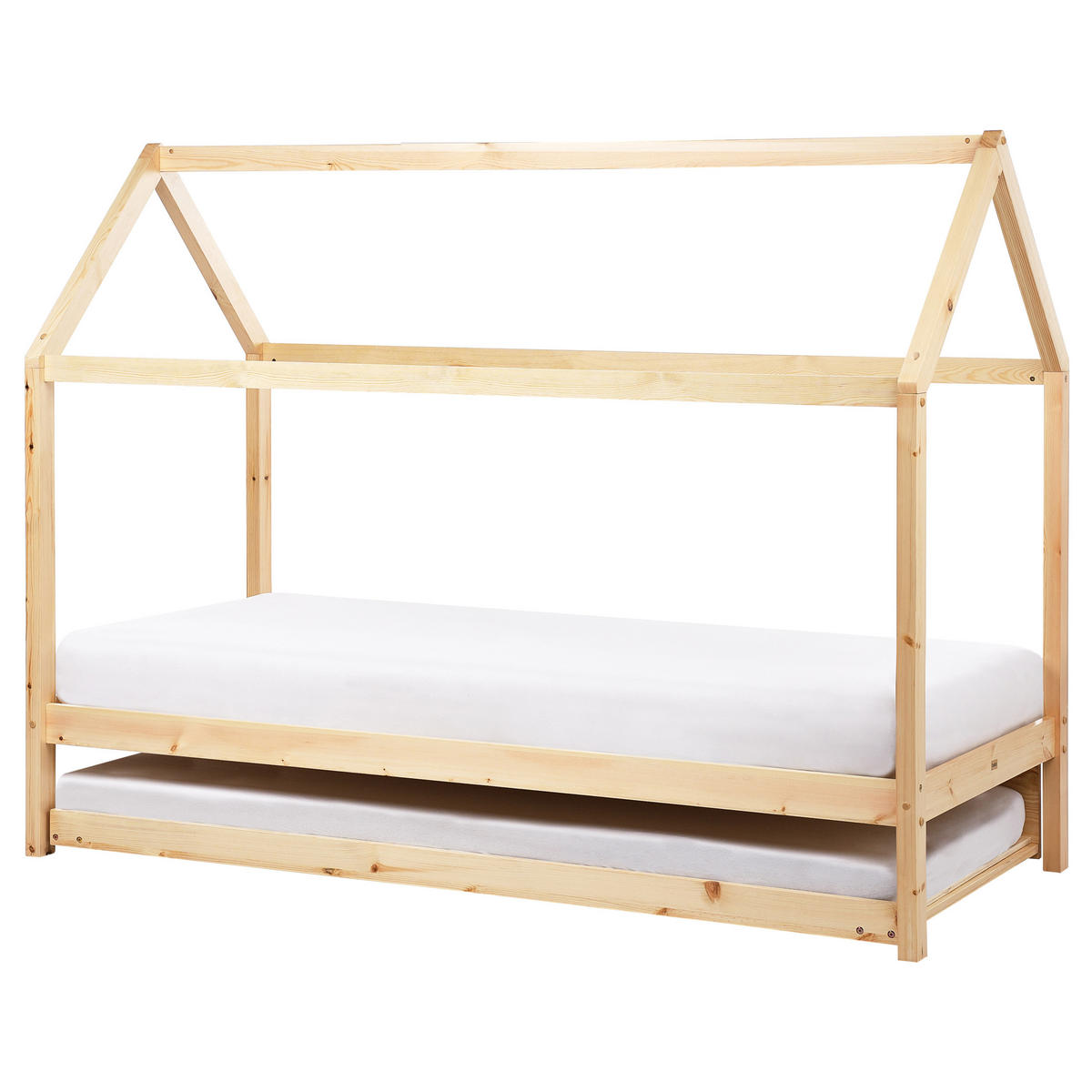 KINDERBETT 90x200 cm Heller Holzfarbton Crillon - Hellbraun, Holz (90/200cm) - Beliani
