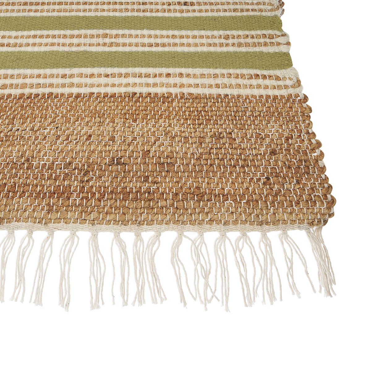 TEPPICH geflochten Mirza 230/160 cm - Beige, Naturmaterialen (160/230cm) - Beliani