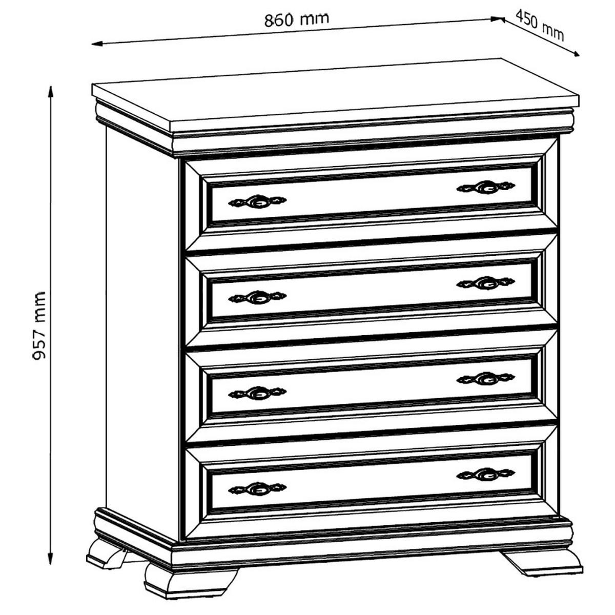 SCHUBLADENKOMMODE Kora Andersen Pinie 88 / 46 / 97cm - Weiß, Holz/Holzwerkstoff (88/97/46cm) - Feldmann-Wohnen