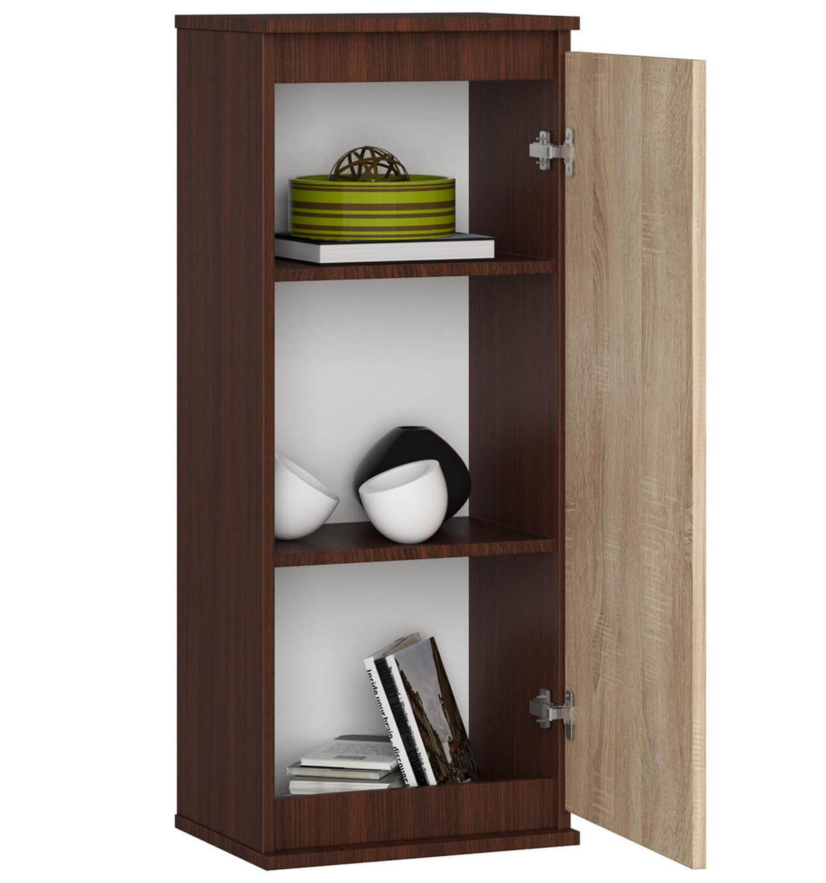 HÄNGESCHRANK Dunkelbraun, Eiche Sonoma 99/40/30 - Dunkelbraun, Holzwerkstoff (40/99/30cm) - RAUMHIRSCH FURNITURE