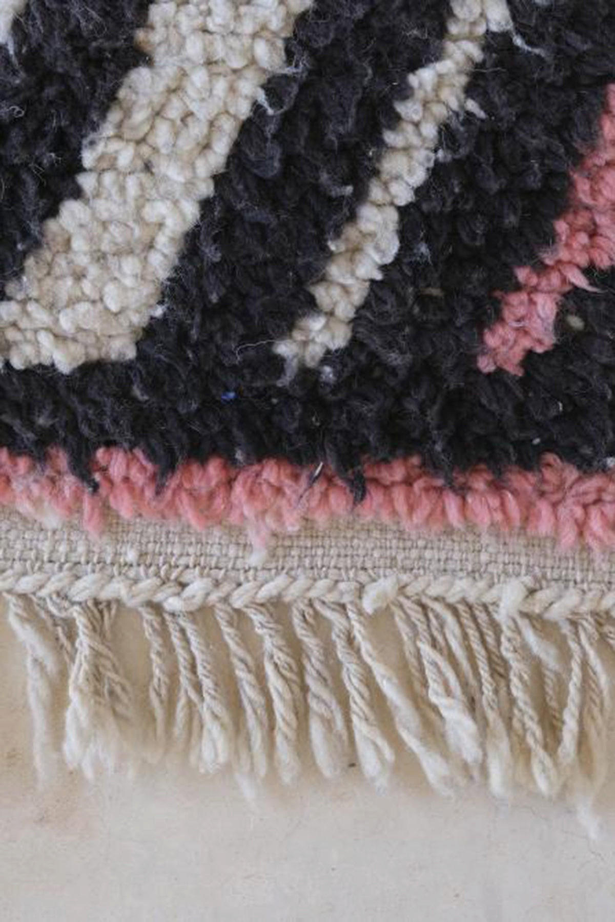 BERBERTEPPICH aus reiner Wolle 167x 250 cm - Schwarz, Naturmaterialien (167/250cm) - AFK Living