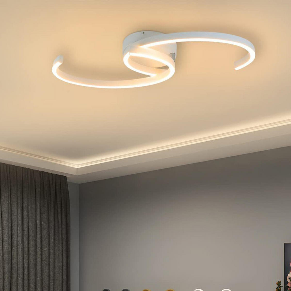 LED-DECKENLEUCHTE Oliver 60/16/9 cm - Weiß, Metall (60/16/8cm) - ZMH
