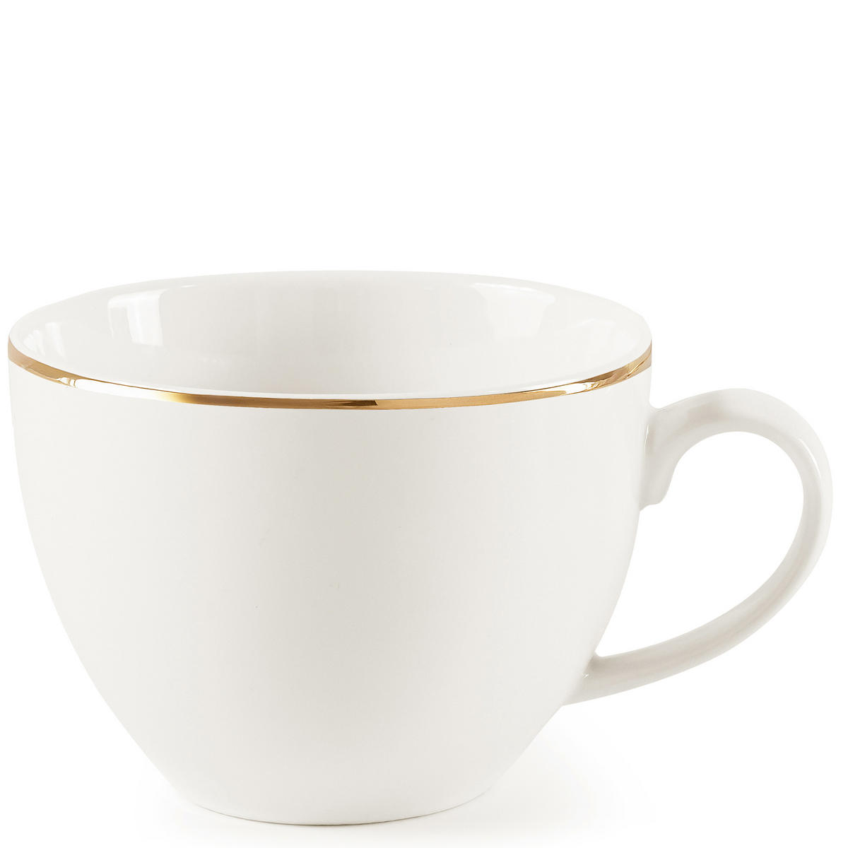 KAFFEESERVICE AD BELLA, 6 Personen, 18-tlg - Ecru/Goldfarben, Keramik (20/8/20cm) - KONSIMO®