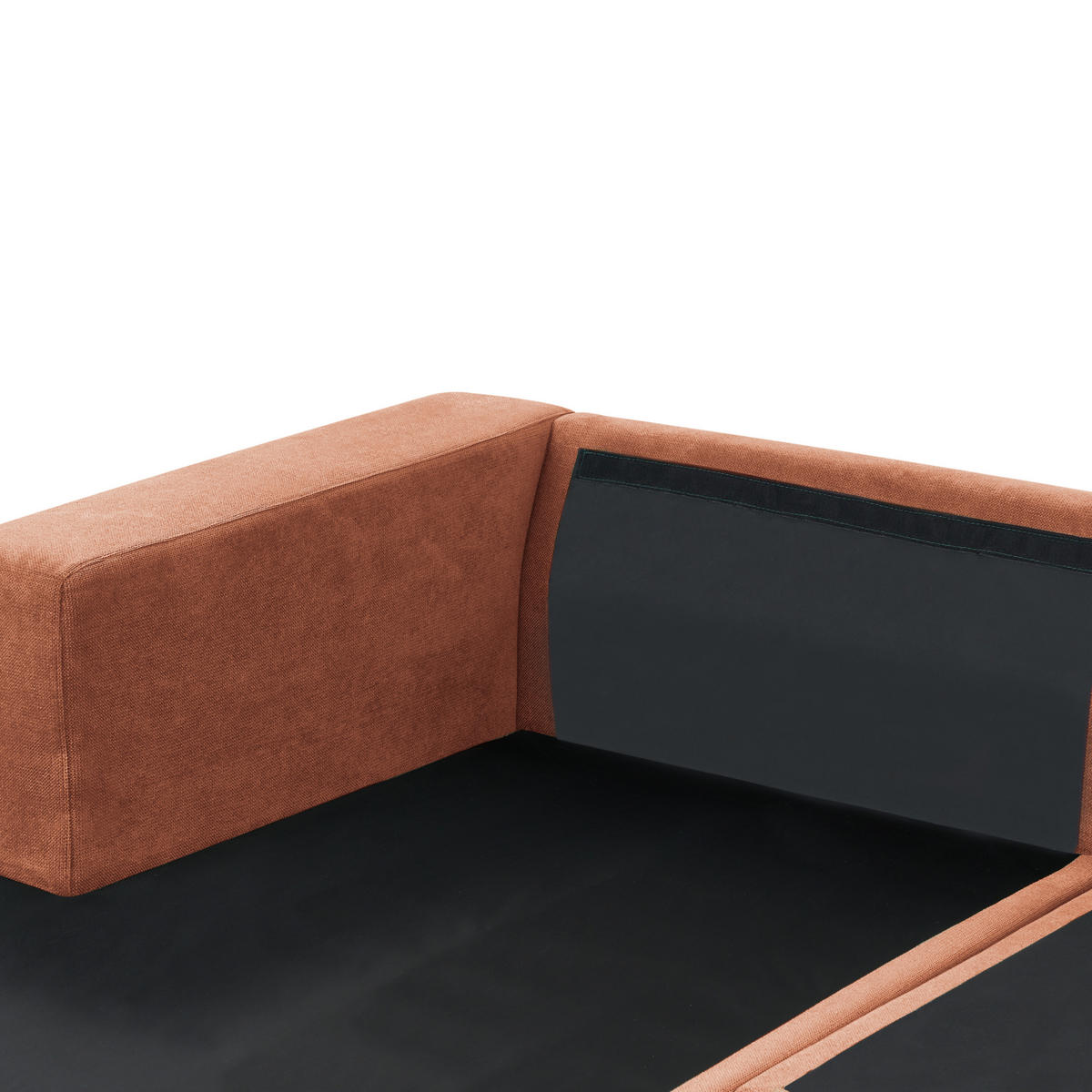 ECKSOFA 3-Sitzer Stoff Hellrot rechtsseitig Lofoten - Hellrot, Textil (250/190cm) - Beliani