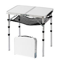 KEMPOVÝ stůl - různobarevná, kov/kompozitní dřevo (40/60/60cm) - Relaxdays