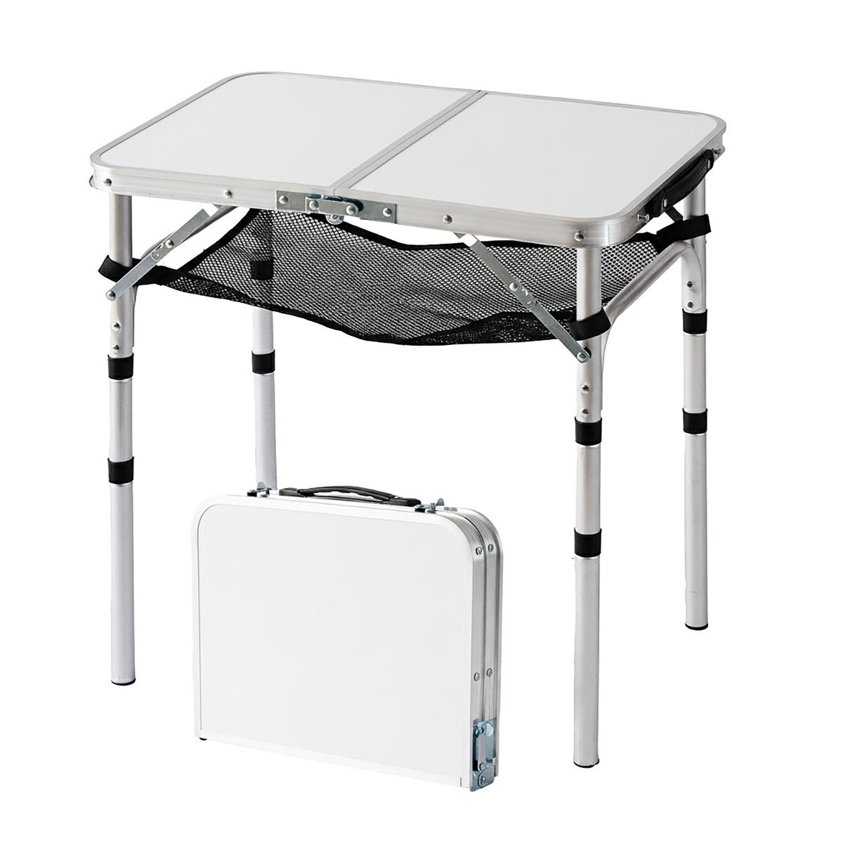 KEMPOVÝ stůl - různobarevná, kov/kompozitní dřevo (40/60/60cm) - Relaxdays