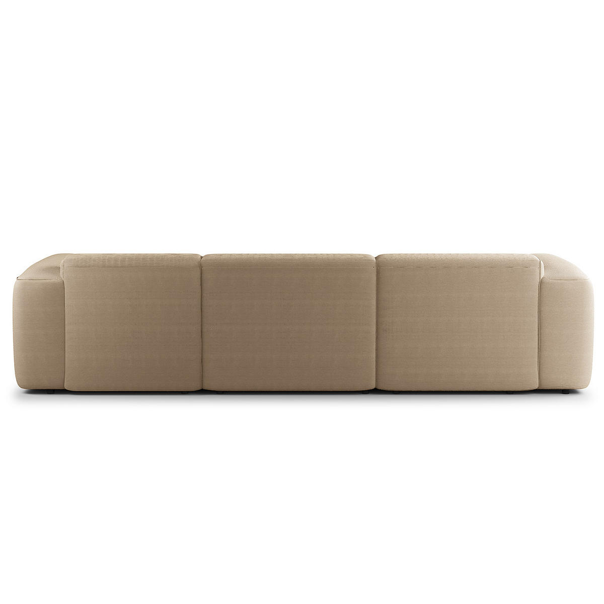 3-SITZER ECKSOFA mit Longchair - Taupe/Schwarz, Kunststoff/Textil (284/173cm) - home24