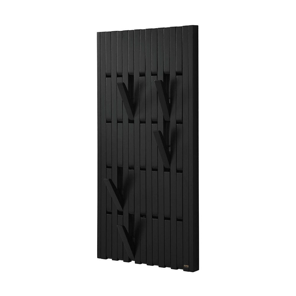 GARDEROBENPANEEL QUEST Schwarz - 55 x 4 x 105 cm - Schwarz, Holz/Holzwerkstoff (55/105/5cm) - Home Deluxe