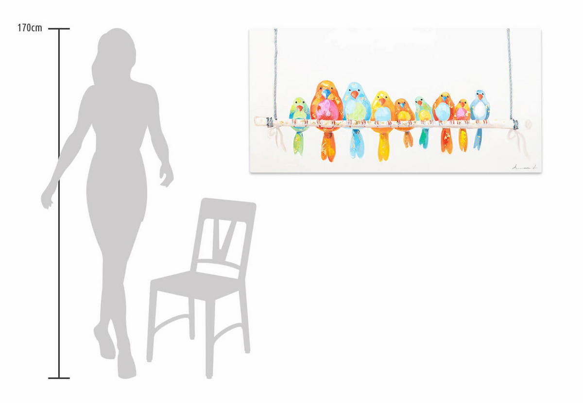 ACRYLBILD HANDGEMALT 120/60 cm - Multicolor, Holz/Textil (120/60cm) - KUNSTLOFT