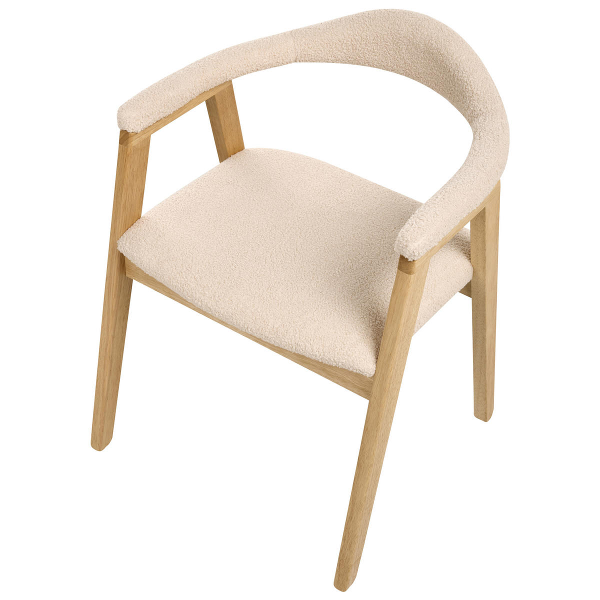 ESSZIMMERSTUHL 2er Set Holz Hellbraun Oneco - Hellbraun/Beige, Holz (56/72/62cm) - Beliani