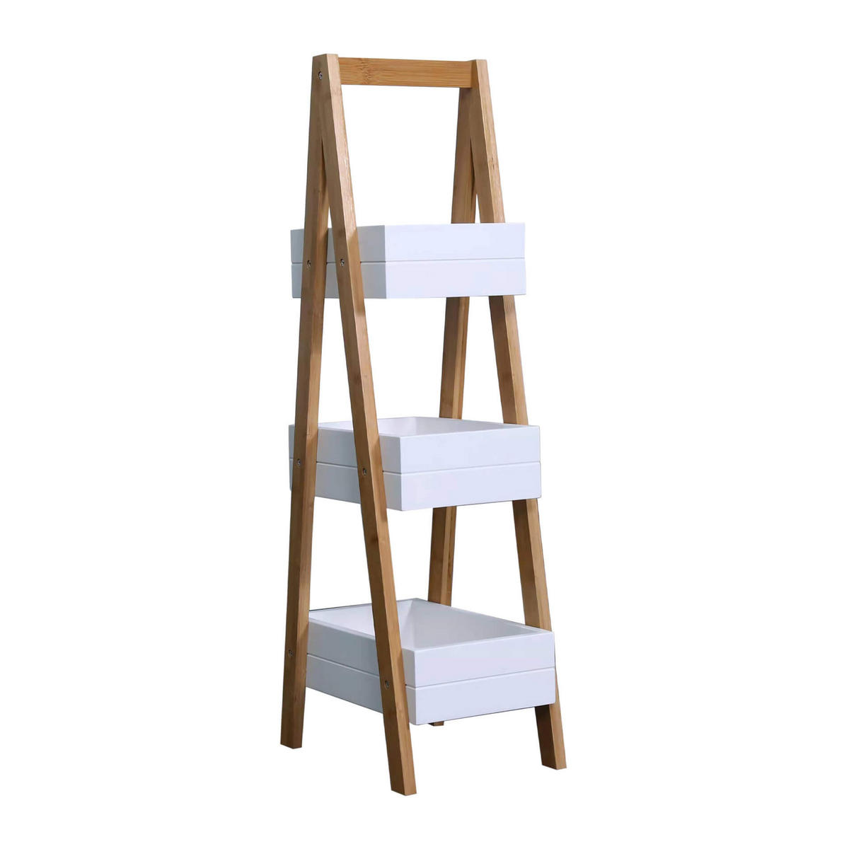 BADEZIMMERREGAL Weiß 30/21/81 cm - Weiß, Holzwerkstoff (30/81/21cm) - Mobili Rebecca