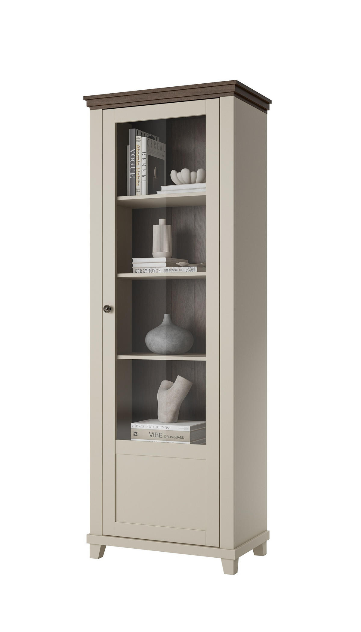VITRINE EVANDRO 200 / 71 cm in Beige - Beige, Holzwerkstoff (71/200/42cm) - MASSENO