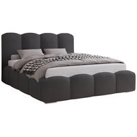 POLSTERBETT 200x200 cm Zenna mit Lattenrost, Bettkasten, Dunkelgrau - Dunkelgrau, Holz/Textil (200/200cm) - Emporius