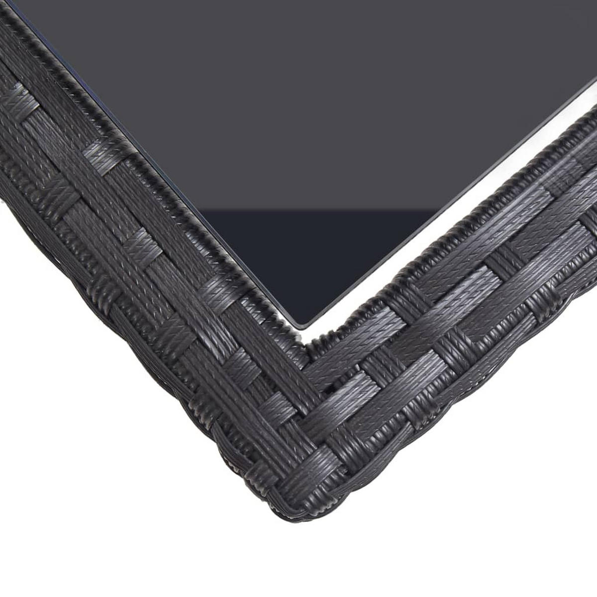 GARTENTISCH Tischulf 53/72/110 cm - Schwarz, Naturmaterialien (110/53/72cm) - ZMH
