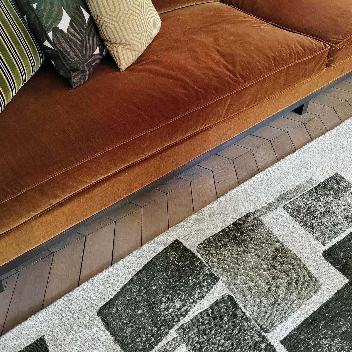 TEPPICH Sycamore Craft Lucia 240/340 cm - Grün, Kunststoff/Textil (240/340cm) - Louis De Poortere