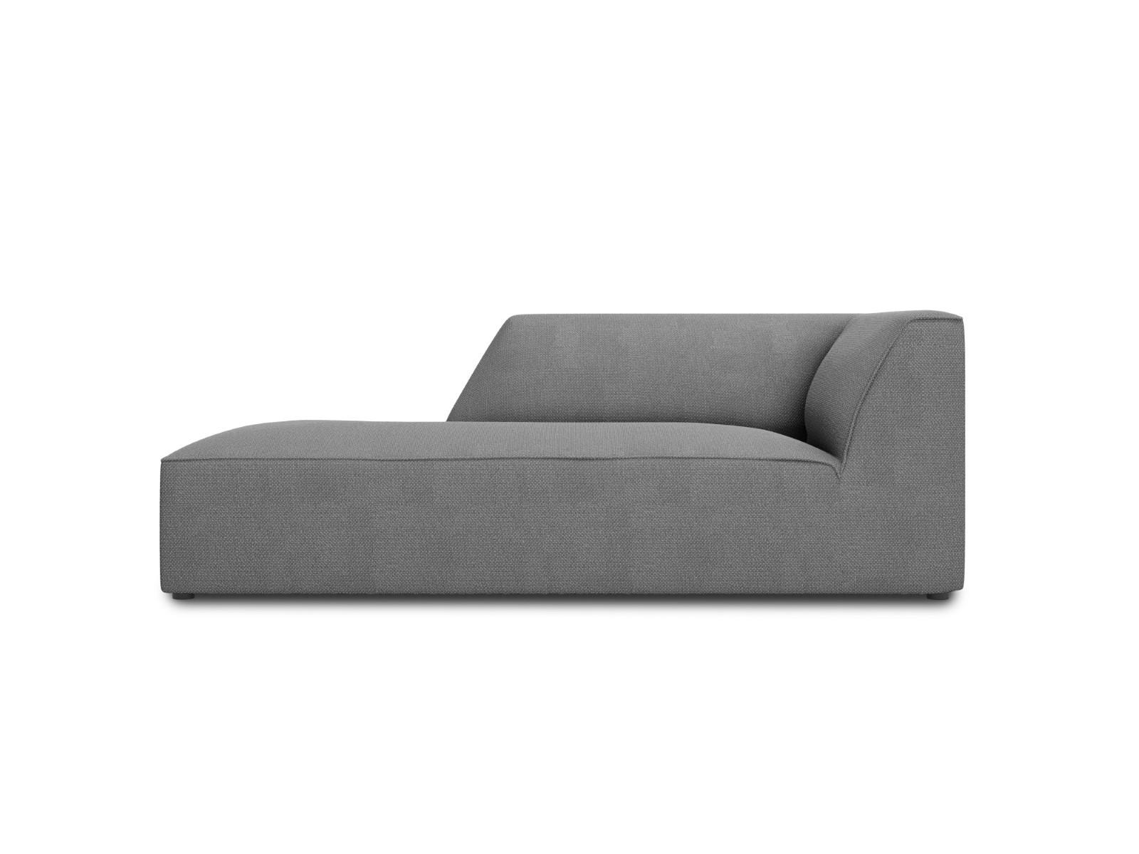 CHAISELONGUE links Ruby aus strukturiertem Stoff grau - Grau, Textil (180/69/93cm) - Micadoni