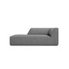 CHAISELONGUE links Ruby aus strukturiertem Stoff grau - Grau, Textil (180/69/93cm) - Micadoni