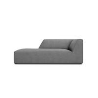 CHAISELONGUE links Ruby aus strukturiertem Stoff grau - Grau, Textil (180/69/93cm) - Micadoni