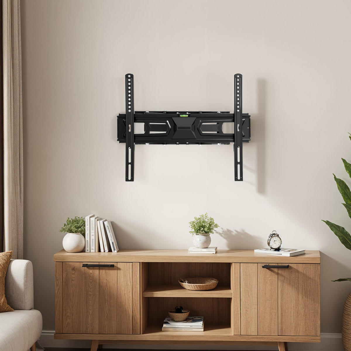 TV-WANDHALTERUNG, bis 60 kg,schwarz - Schwarz, Metall (40/43/34cm) - tectake