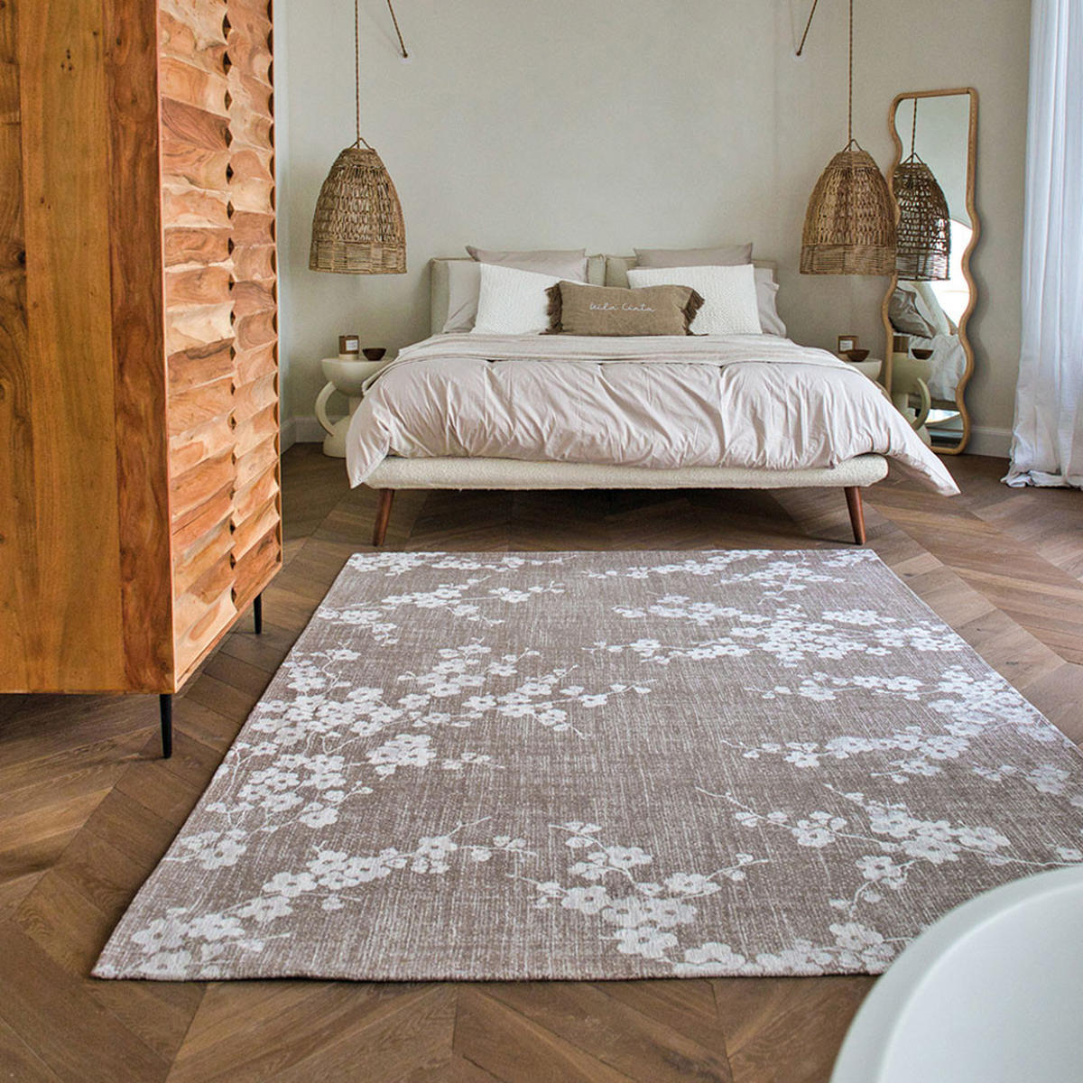 TEPPICH Morning Mist Sakura Sakura 280/390 cm - Grau, Textil (280/390cm) - Louis De Poortere