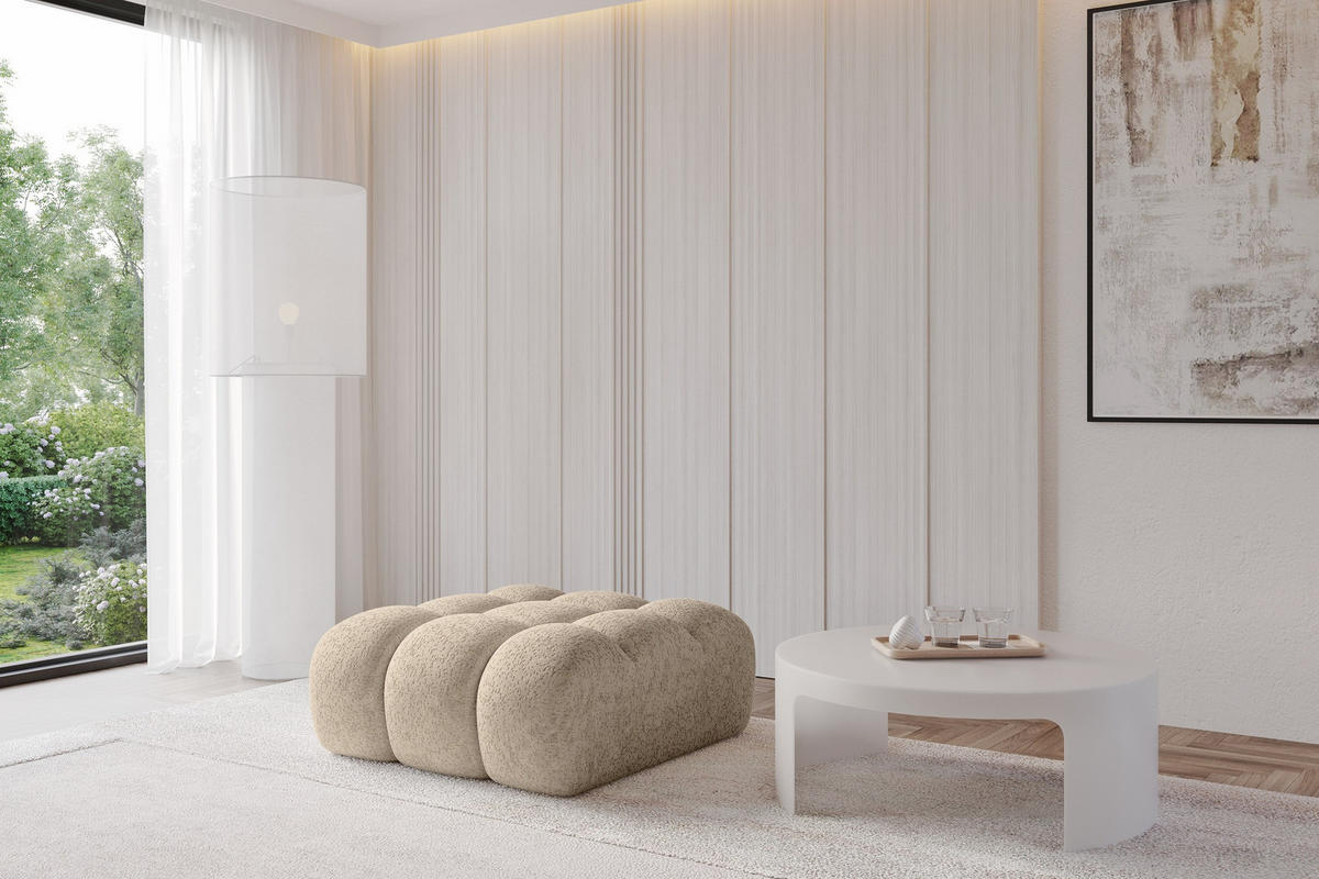 TABURET OLEA-PUF 91x87x44 cm Hnědá Žinylka - černá/hnědá, kompozitní dřevo/textil (91/44/87cm) - ALTDECOR