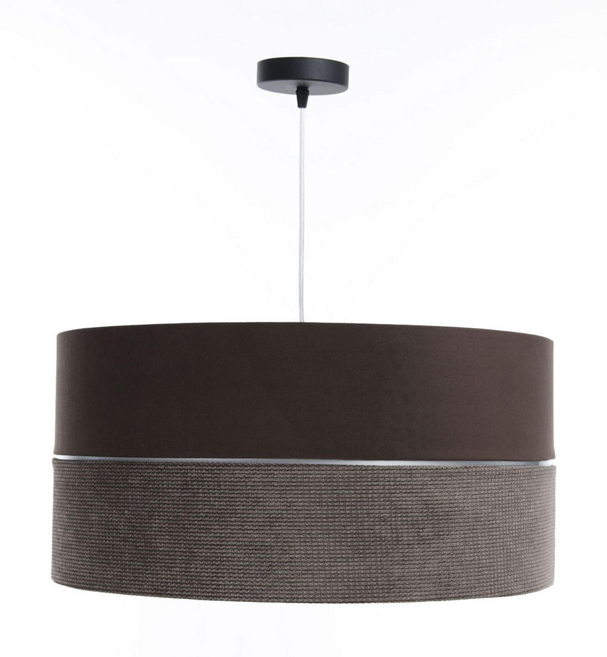 HÄNGELEUCHTE Silber 40/20 cm - Silberfarben/Braun, Kunststoff (40/0.6/20cm) - ONZENO