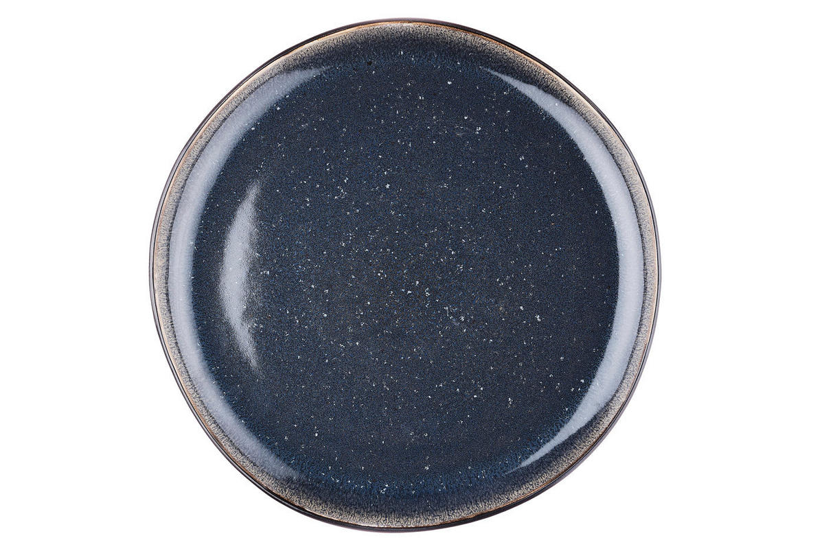 SERVIERPLATTEN Iris Ø32cm - 2er-Set - Nachtblau - Blau, Keramik (32/3.5/32cm) - Björn