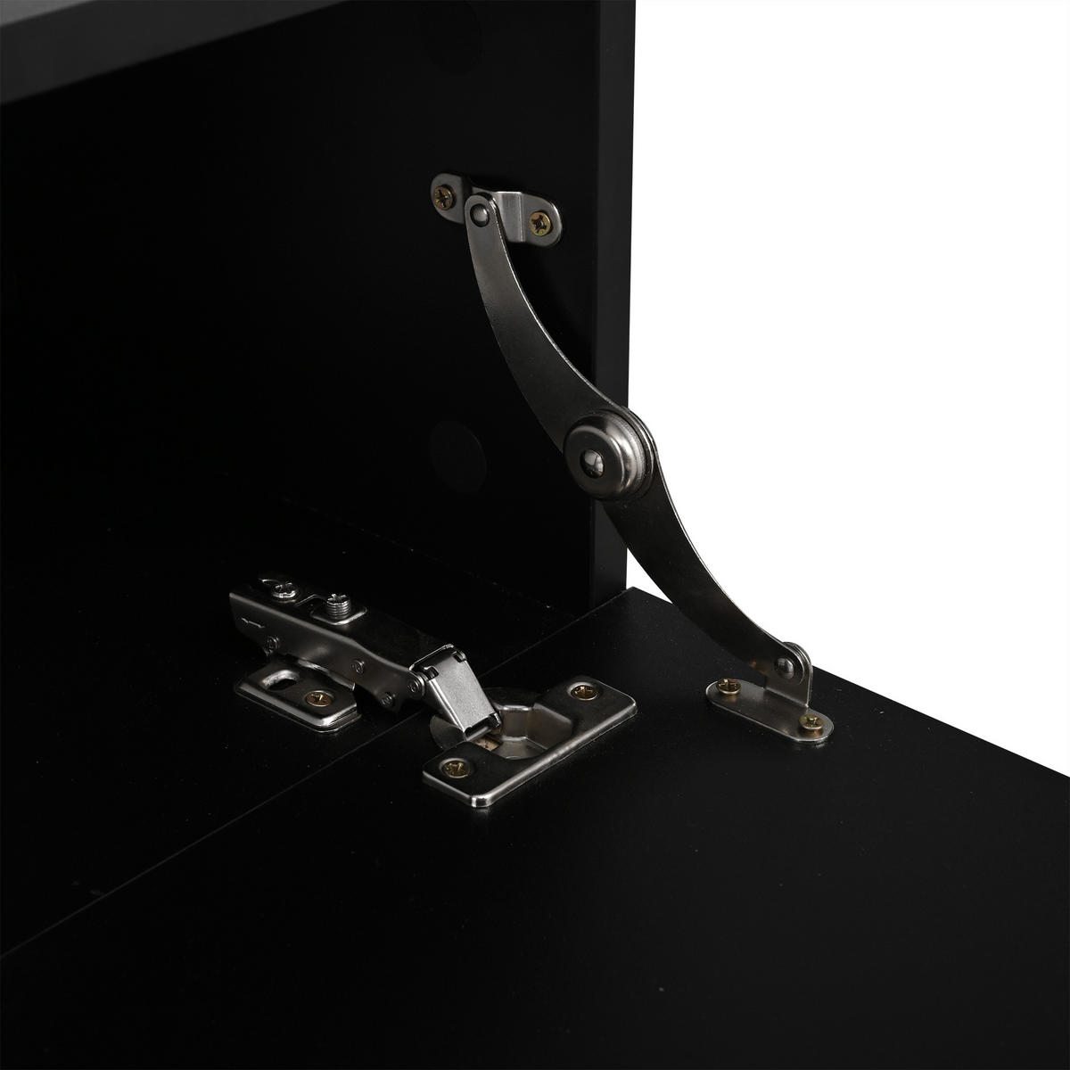 LOWBOARD DE-40299 hängend, mit LED-Beleuchtung Schwarz - Schwarz, Holzwerkstoff (160/22/31cm) - ComfortXL