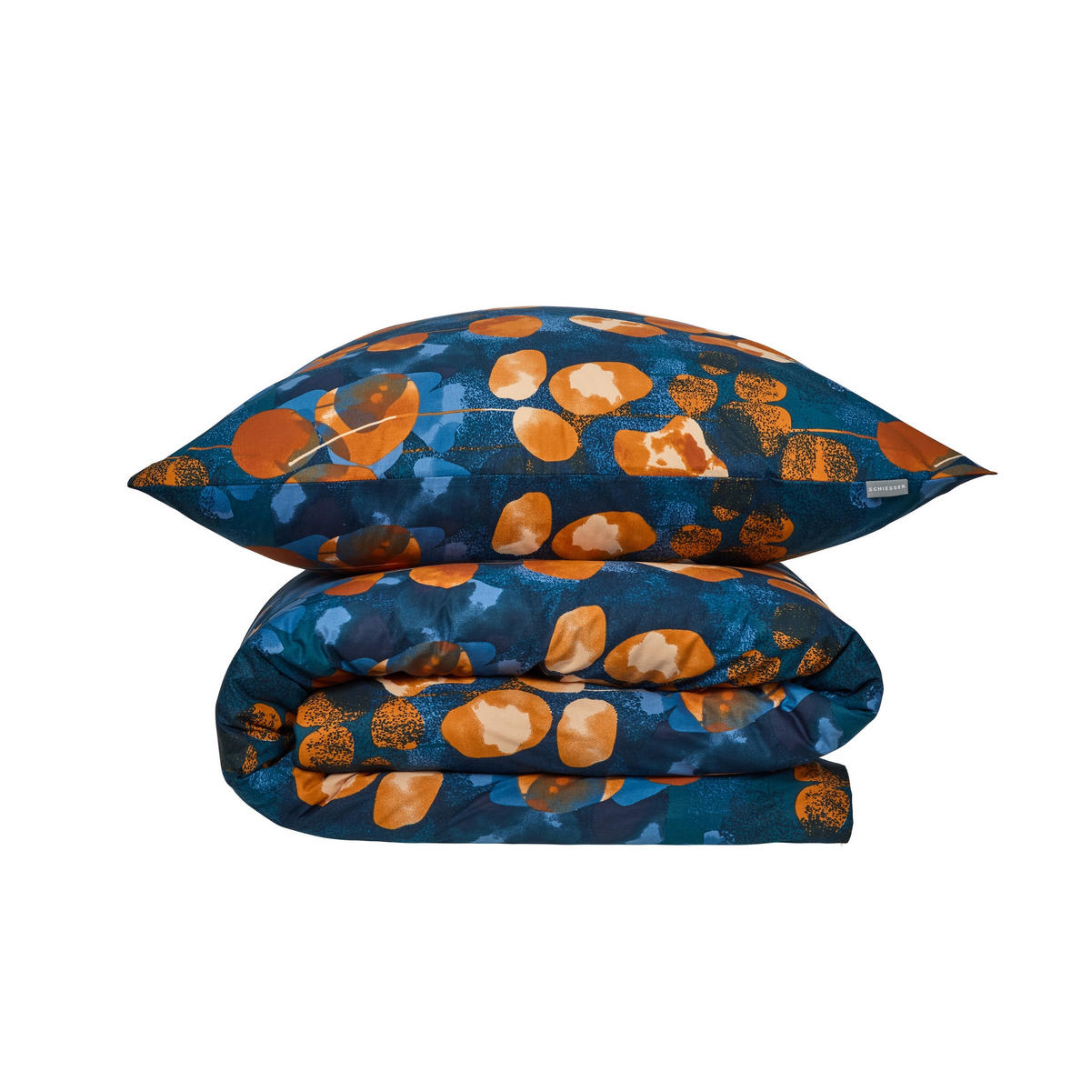 BETTWÄSCHESET Maxima - Renforcé - 2-teilig - 135 x 200 cm - Blau-Rost - Rostfarben, Textil (135/200cm) - SCHIESSER