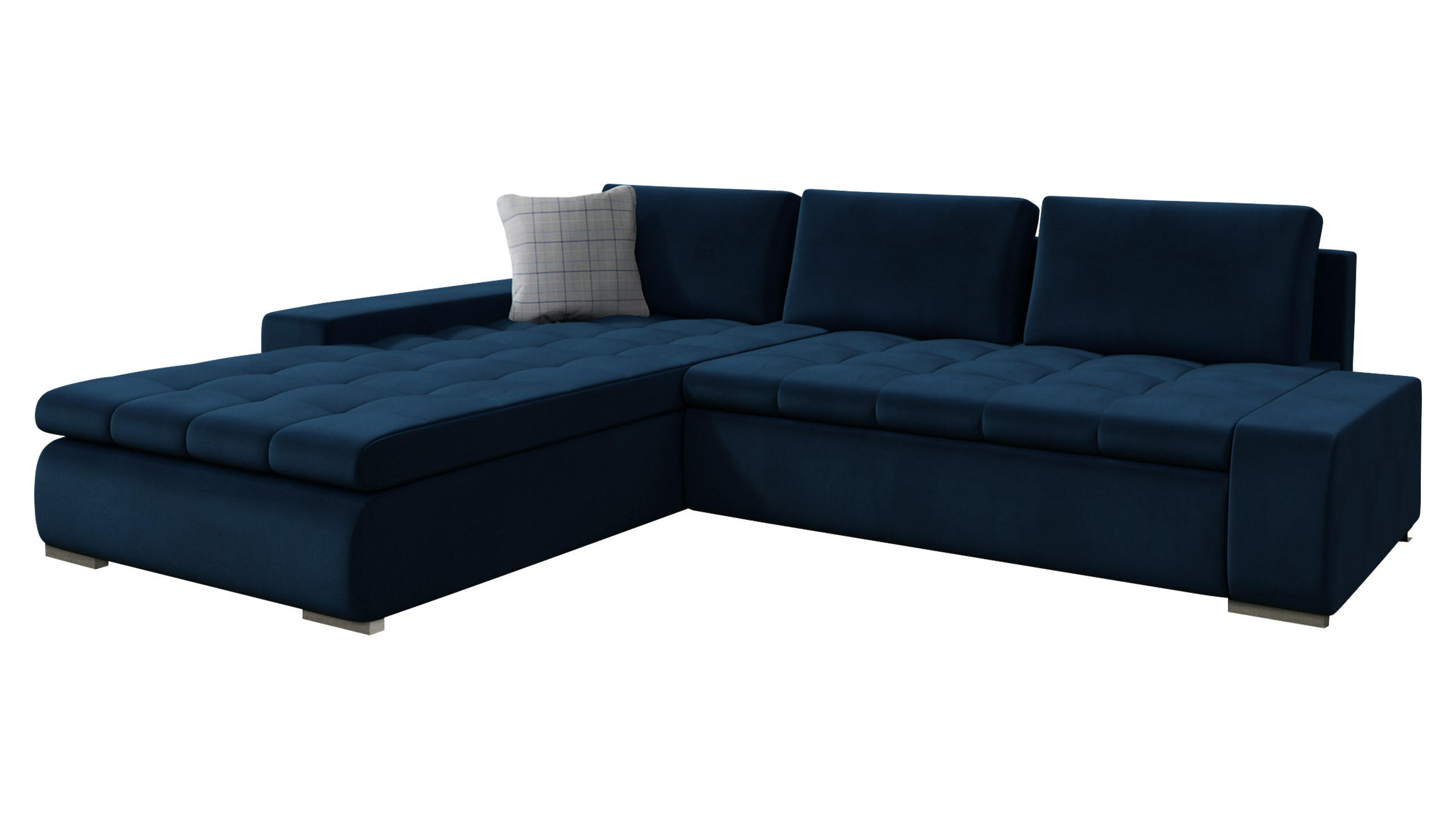 ECKSOFA Orkan - Dunkelblau, Holz/Textil (302/213cm) - MIRJAN24