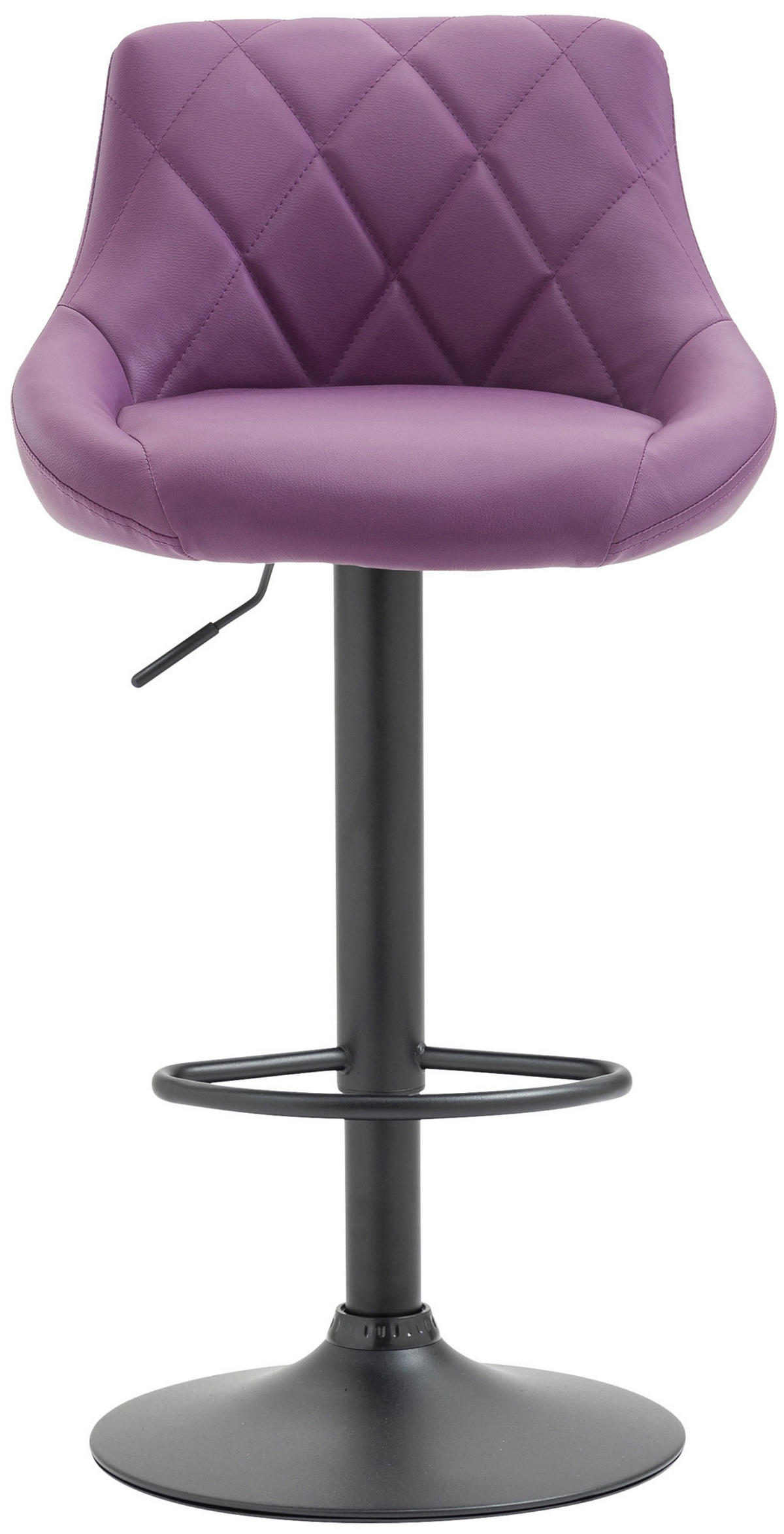 BARHOCKER Lederlook lila - Lila/Schwarz, Textil/Metall (46/83/49cm) - CLP