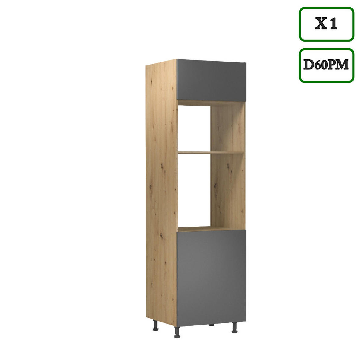 WINKELKÜCHE 330 cm - Langen K100-M330 - in Grau/Matt - Grau, Holz (330/212/210cm)