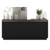 KOMMODE Selene 3D Schwarz Matt Glamour 167 cm - Schwarz, Holzwerkstoff (166.8/71.4/35cm) - Meble Lindner