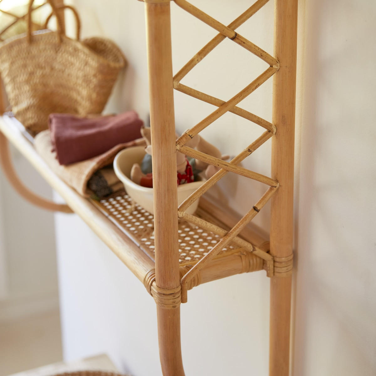 KINDER-REGAL Marius Natur aus Rattan - Naturfarben, Naturmaterialien (86/81/17cm) - Tikamoon