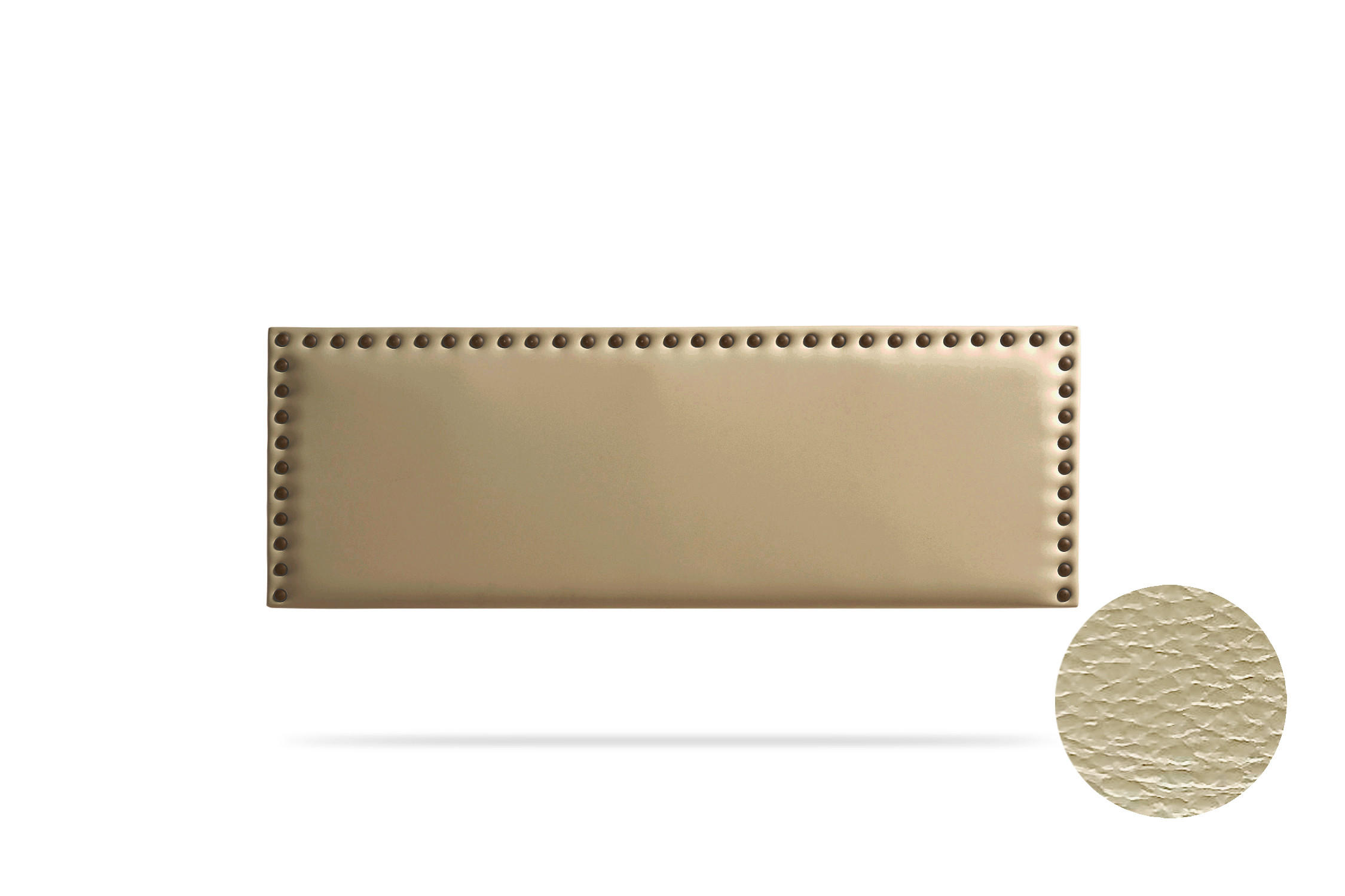 KOPFTEIL gepolstert MODENA Kunstleder 115x55x8 cm - Gold - Moonia - Goldfarben, Holz (115/8/55cm)