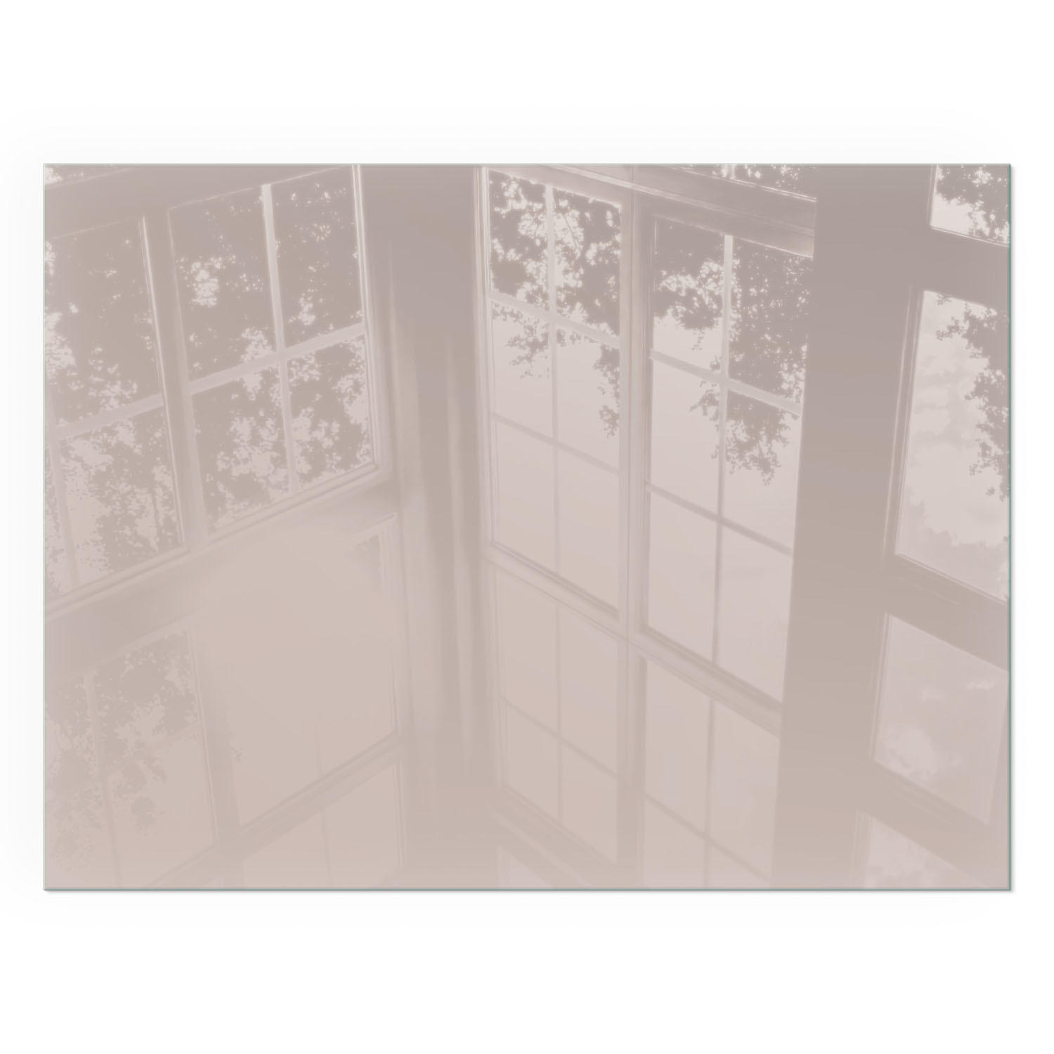 GLASPLATTE für Kamin 80x60 cm - Beige, Glas (80/60/0.4cm) - TULUP