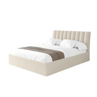 POLSTERBETT mit Bettkasten und Lattenrost, Boxbett ohne Matratze - ILAN 180x200 Beige - Sandfarben, Holzwerkstoff/Textil (180/200cm) - ALTDECOR