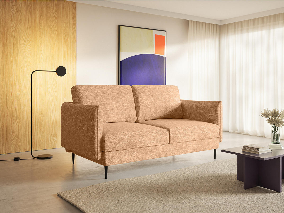 SOFA Koge Ohne Schlaffunktion, Rose - Rosa, Textil (196/95/86cm) - Fedve