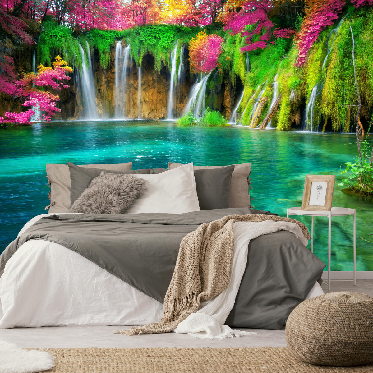 #REF! - zelená/ružová, papier (100/70cm) - Muralo