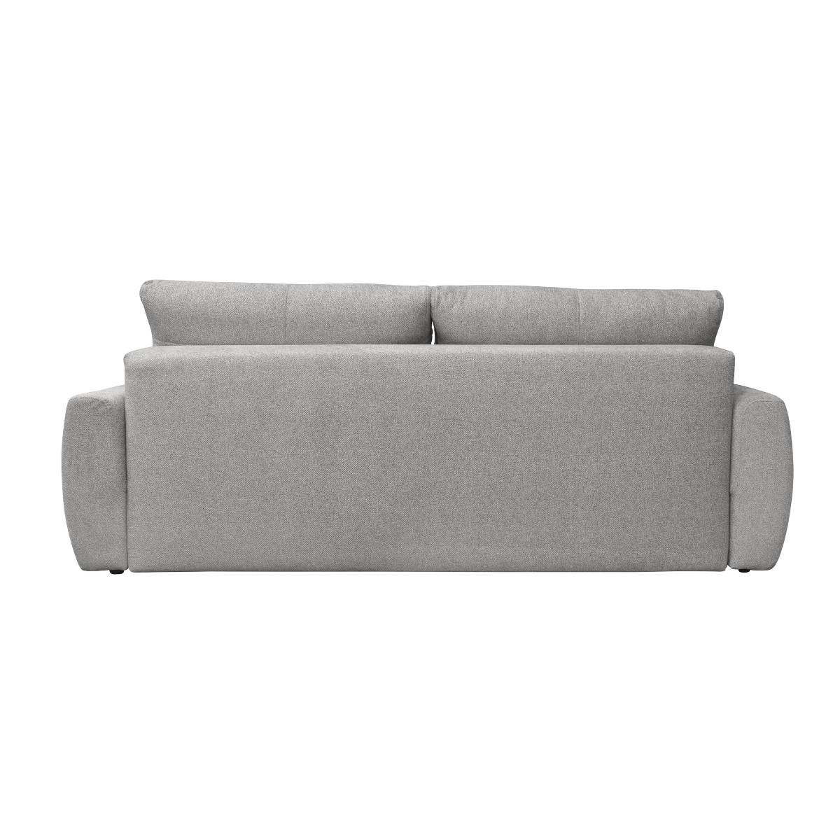SCHLAFSOFA 3-sitzer aus stoff - alba 246/112/76 cm - Grau, Textil (112/76/202cm) - Calicosy