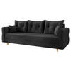 SCHLAFSOFA Zako S 3 - Schwarz/Naturfarben, Holz/Textil (231/85/77cm) - MIRJAN24