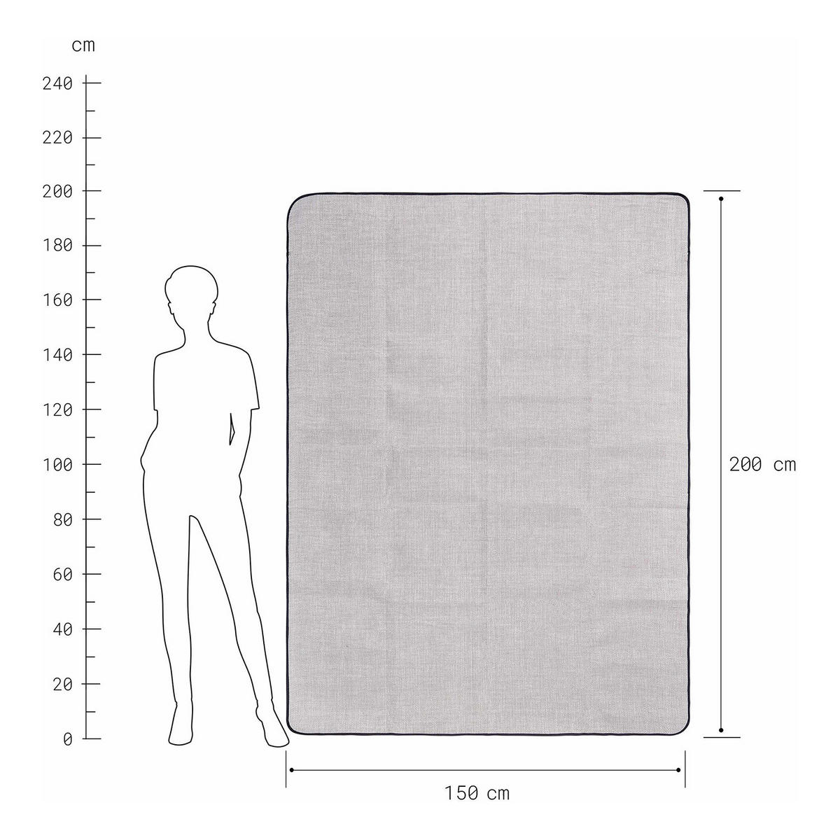 PICKNICKDECKE Wanderlust - Taupe, Textil (200/150cm) - Butlers