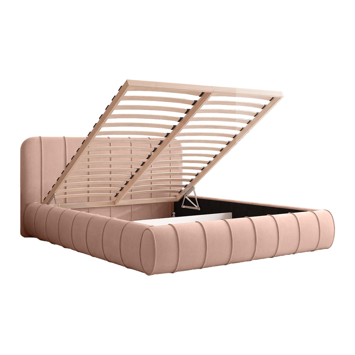 POLSTERBETT TIRO 200x200 cm, Rosa - Pink, Textil (200/200cm) - Fedve