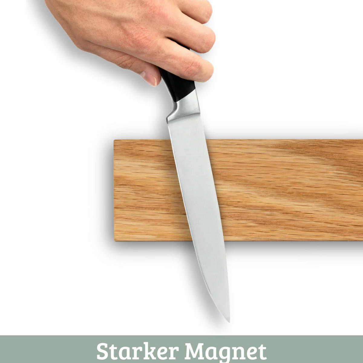 MAGNETLEISTE Messer aus Eichenholz KYLO STARKER MAGNET 40 cm - Braun, Holz (2/40/6cm) - DELUKE