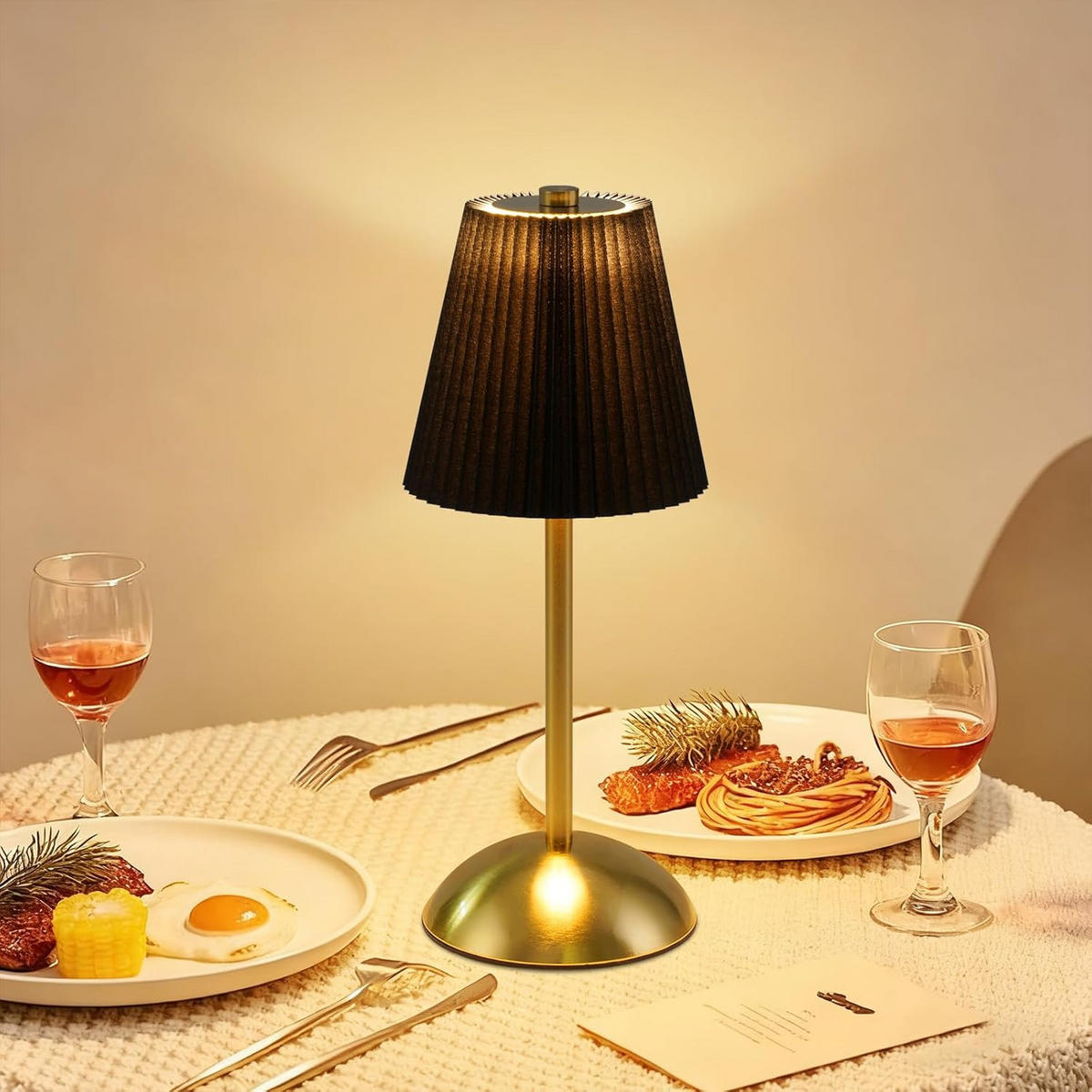 LED stolní lampa BROOKS III 12/12/30 cm (sada 2 ks) - černá, kov (12/12/30cm) - Nettlife