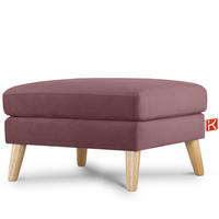SITZHOCKER TAGIO Pouffe, rosa - Koralle/Braun, Buchenholz/Textil (65/46/80cm) - KONSIMO®